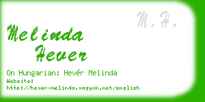 melinda hever business card